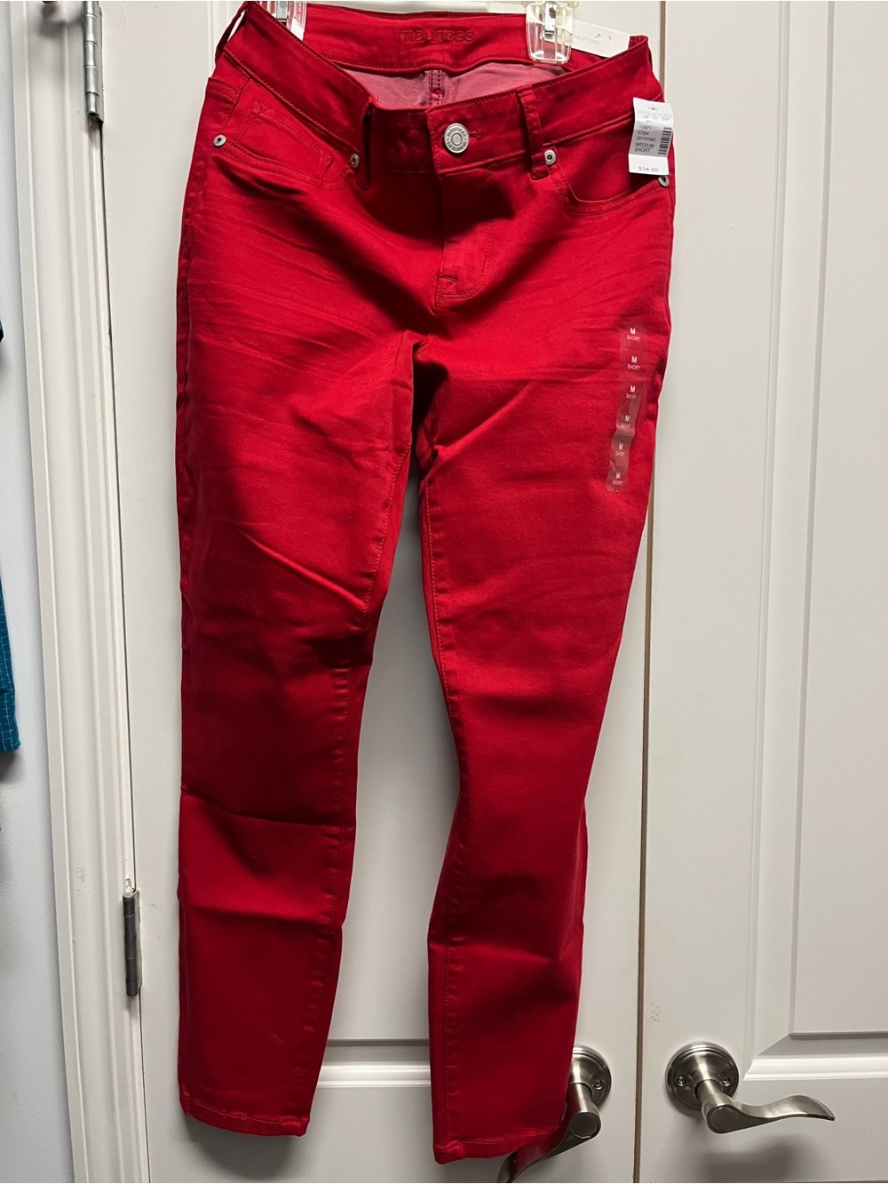 Maurices Red Stretch Waistband jeggings/ skinny